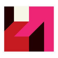 Geometric Shapes No. 62 - red, magenta & black (Print Only)