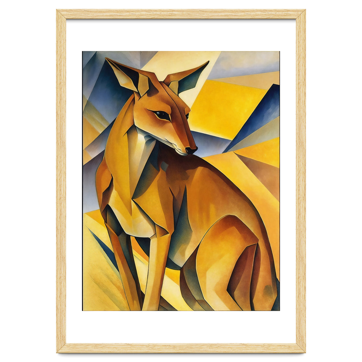 Kangaroo Abstract Oil Painting