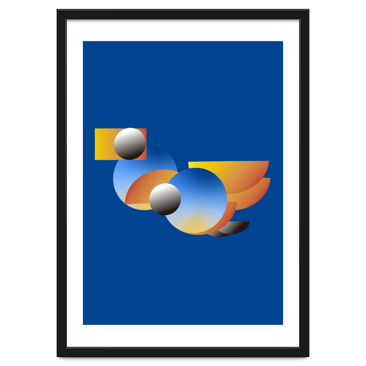 Modern Abstract Geometric Minimalist Duck