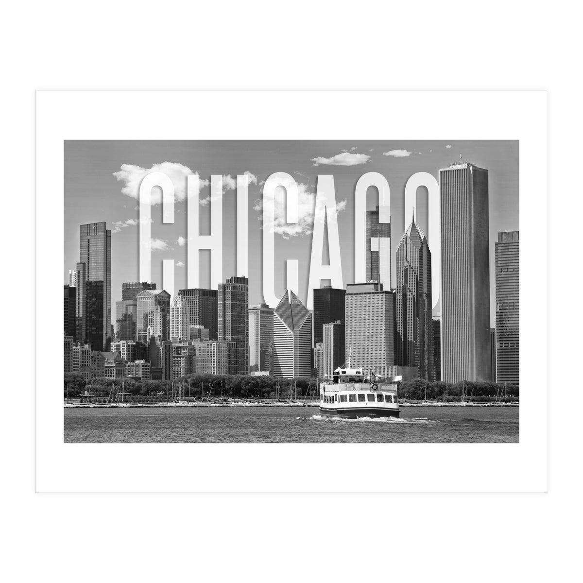 CHICAGO Skyline | Monochrome (Print Only)