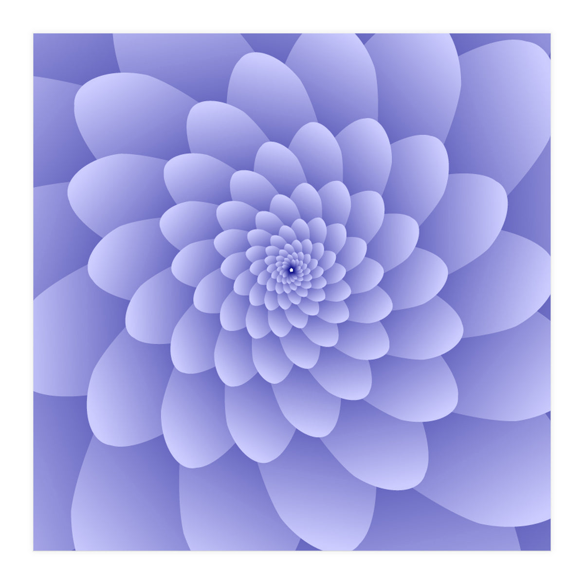 3 D Modern Purple Floral (Print Only)