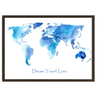 Dream. Travel. Love || watercolor
