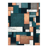 Random Pattern - Copper, Marble, and Blue Concrete (Print Only) thumbnail