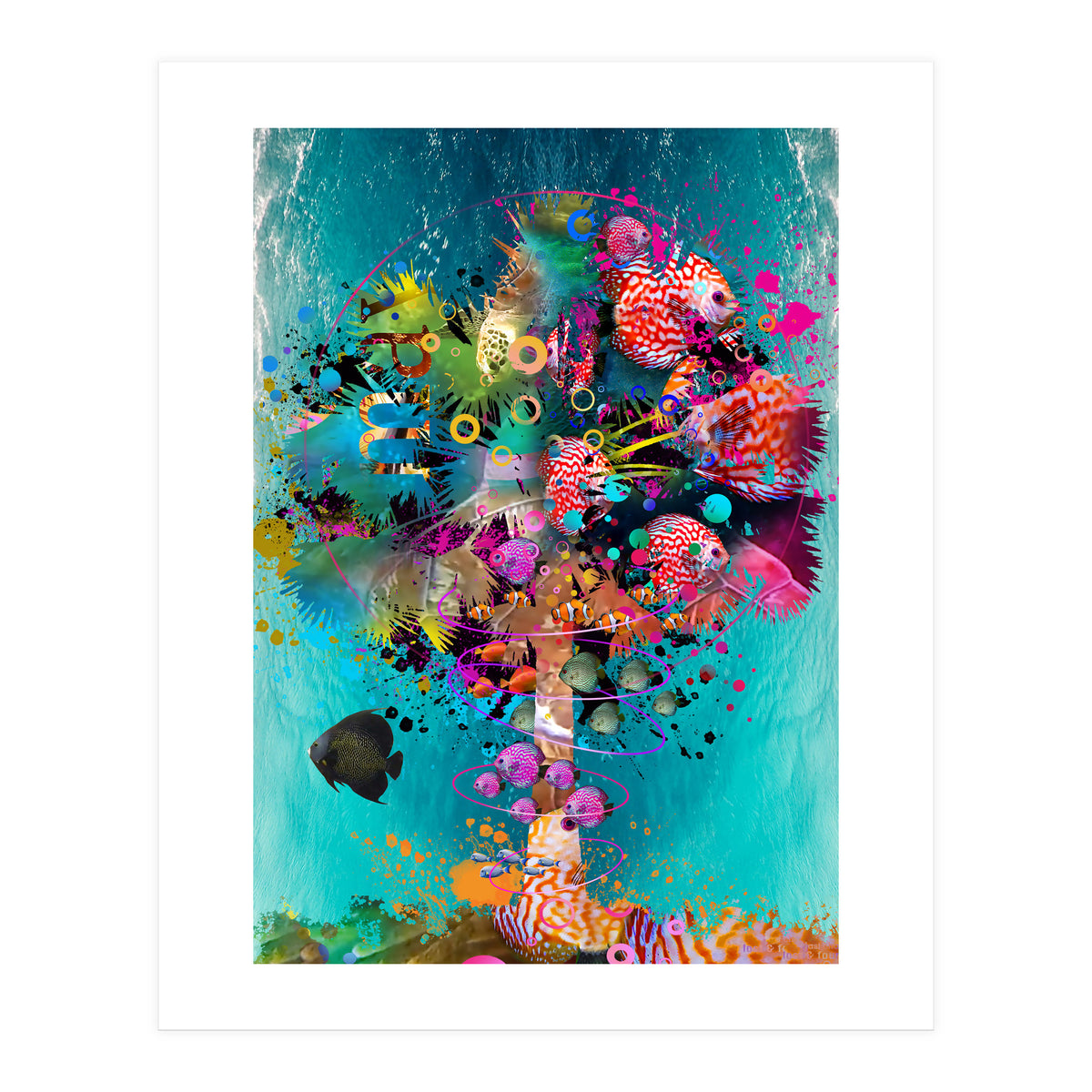 Surf Palm 02 Halfed Large2 (Print Only)