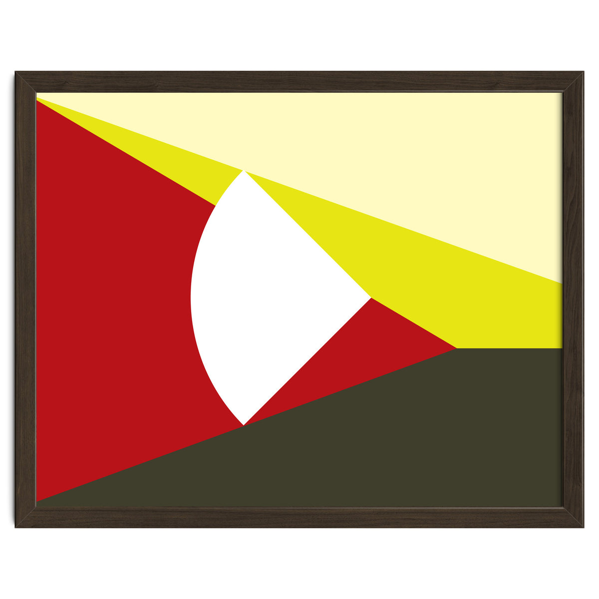 Geometric Shapes No. 13 - red, brown & yellow