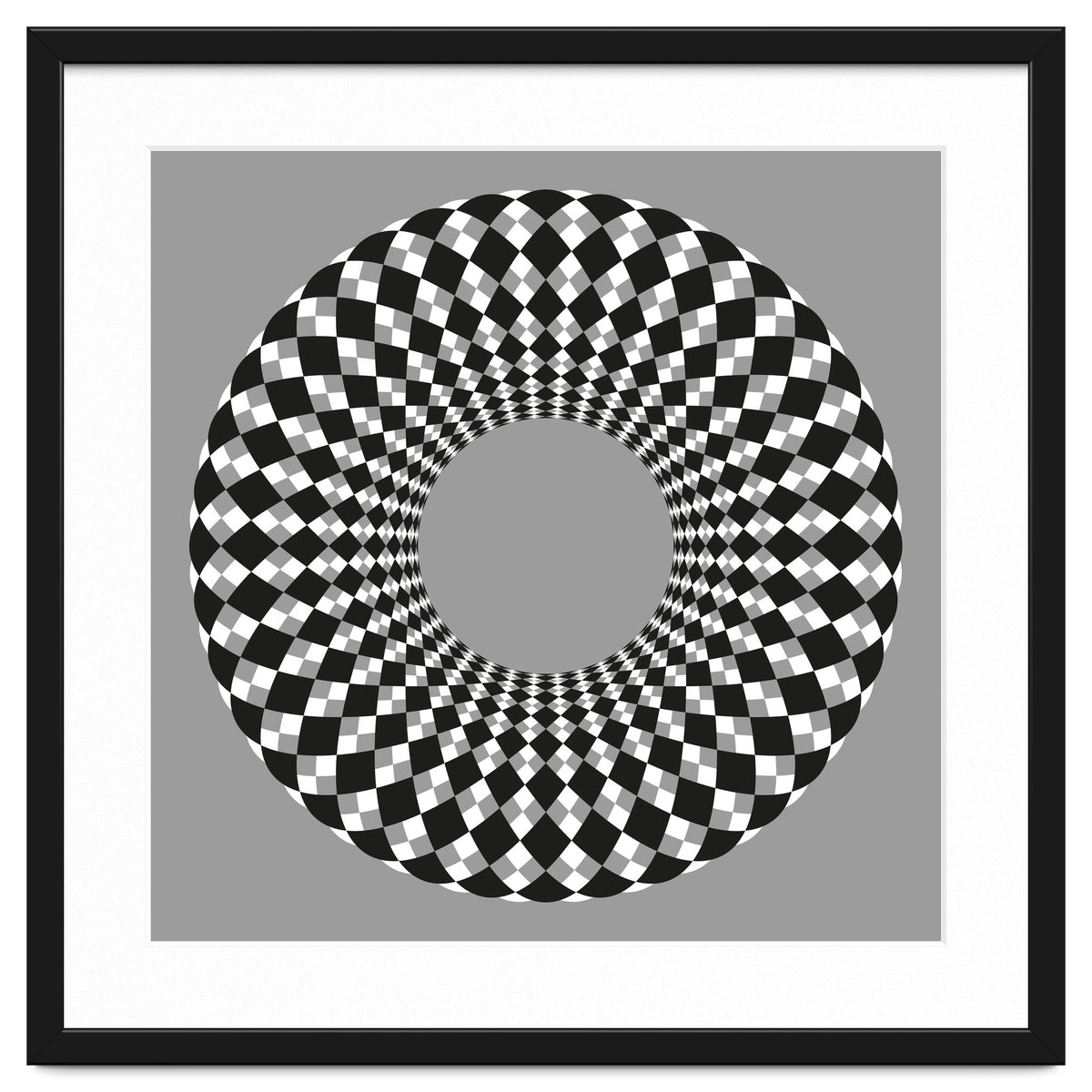 Black and white round