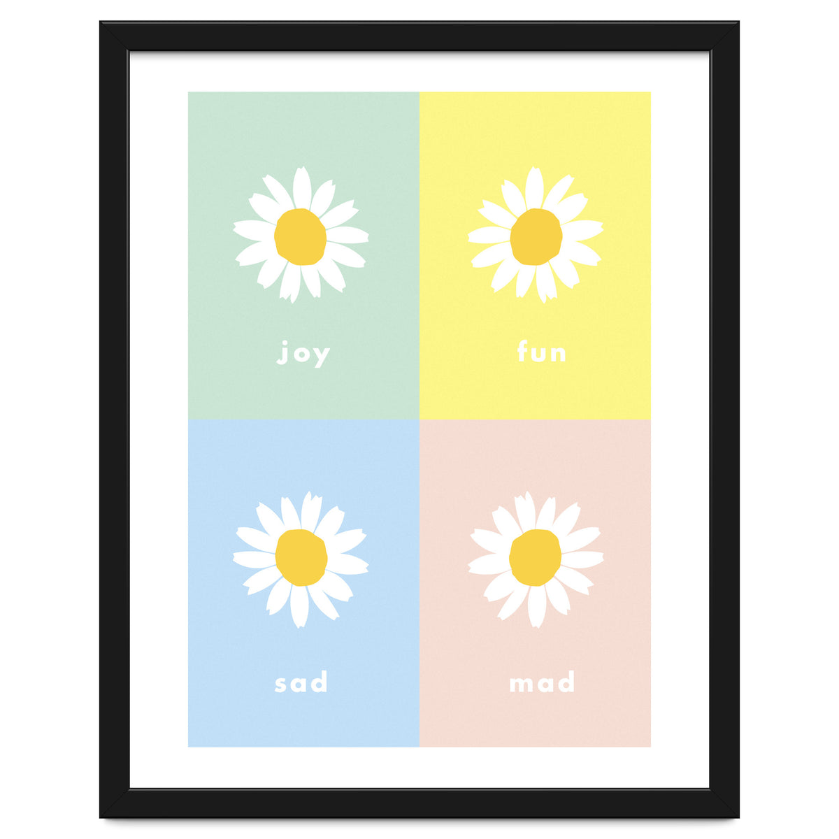 emotions - colorful - pop flower - joy - mad- sad - fun