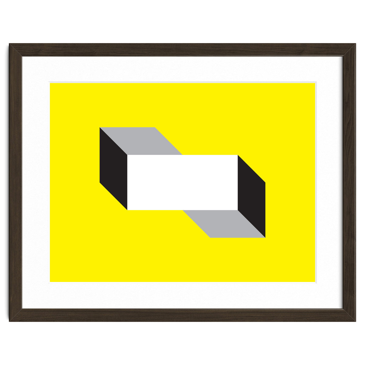 Geometric Shapes No. 50 - yellow, black & grey