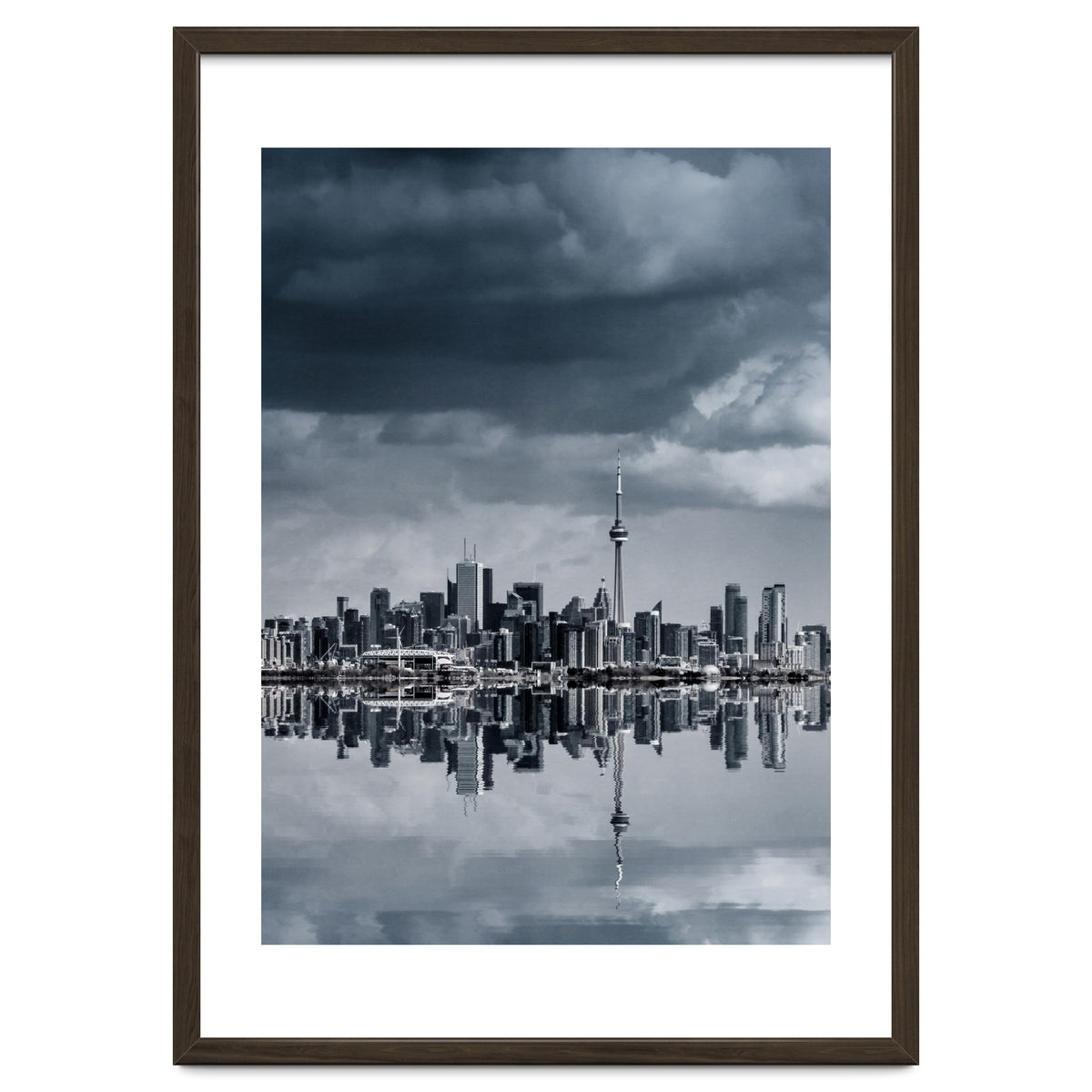 Toronto Skyline From Colonel Samuel Smith Park Reflection No 1