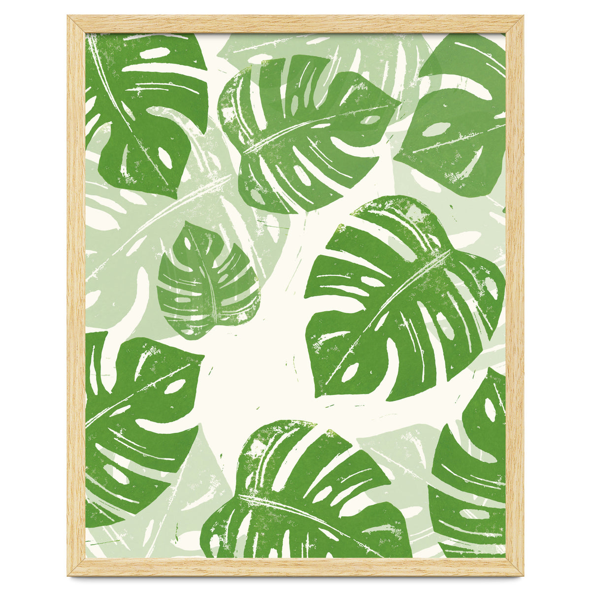 Linocut Monstera