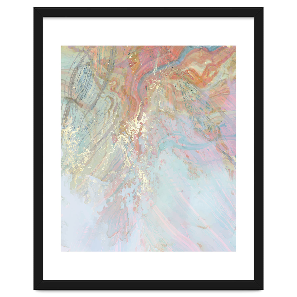 Marble Luxe, Abstract Nature Bohemian Texture, Blush Gold Scandanavian Pastel Neutral