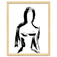 Abstract Monochrome Female Figure