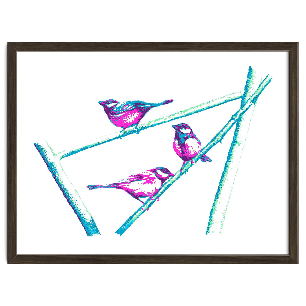 Garden Birds On A Branch