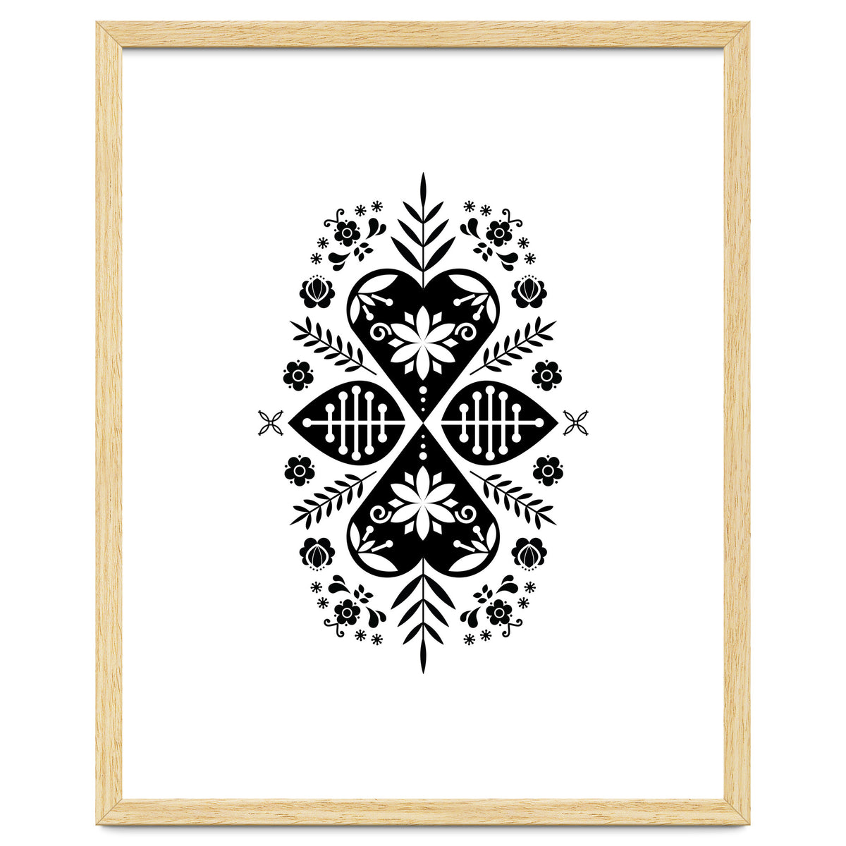 Scandinavian Folk Pattern Monochrome
