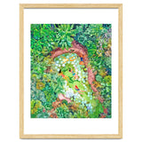 Tropical Vacay | Rainforest Jungle Botanical Lush Nature | Summer Lake People Swim | Boho Painting thumbnail