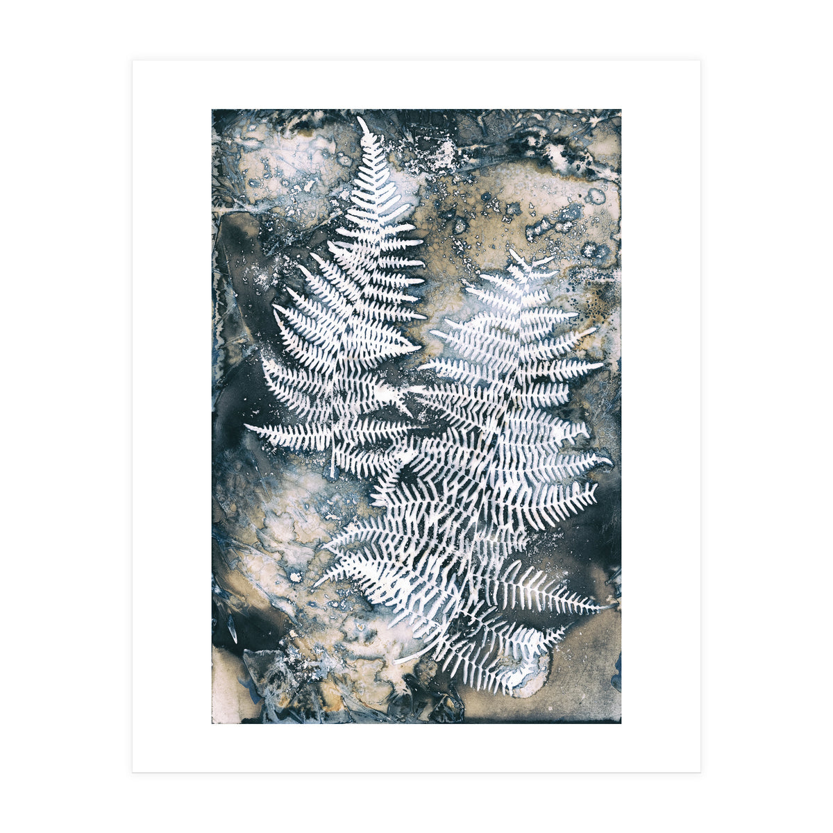 Indigo Blue Botanical Leaves No. 12 (Print Only)