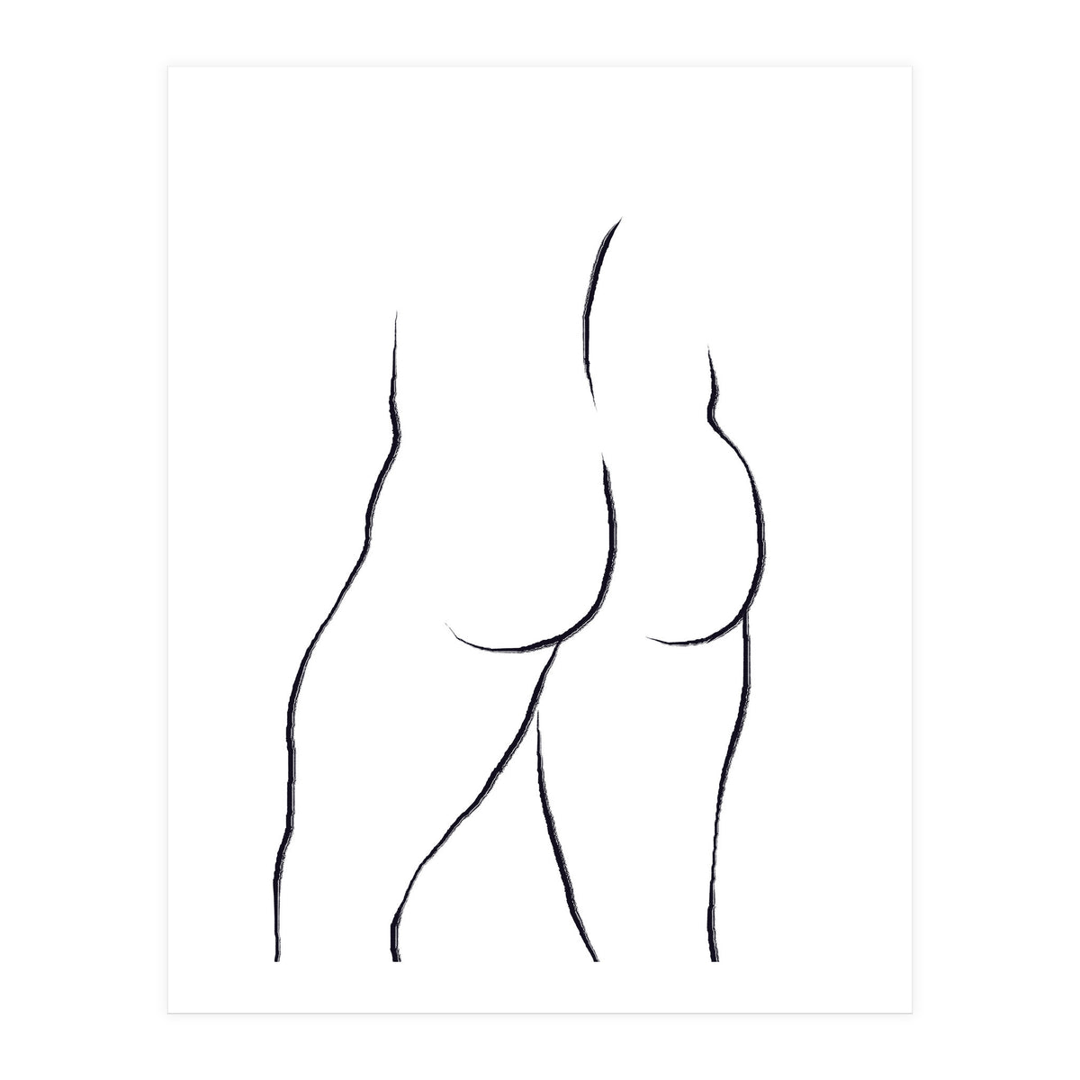 Male butt line (Print Only)