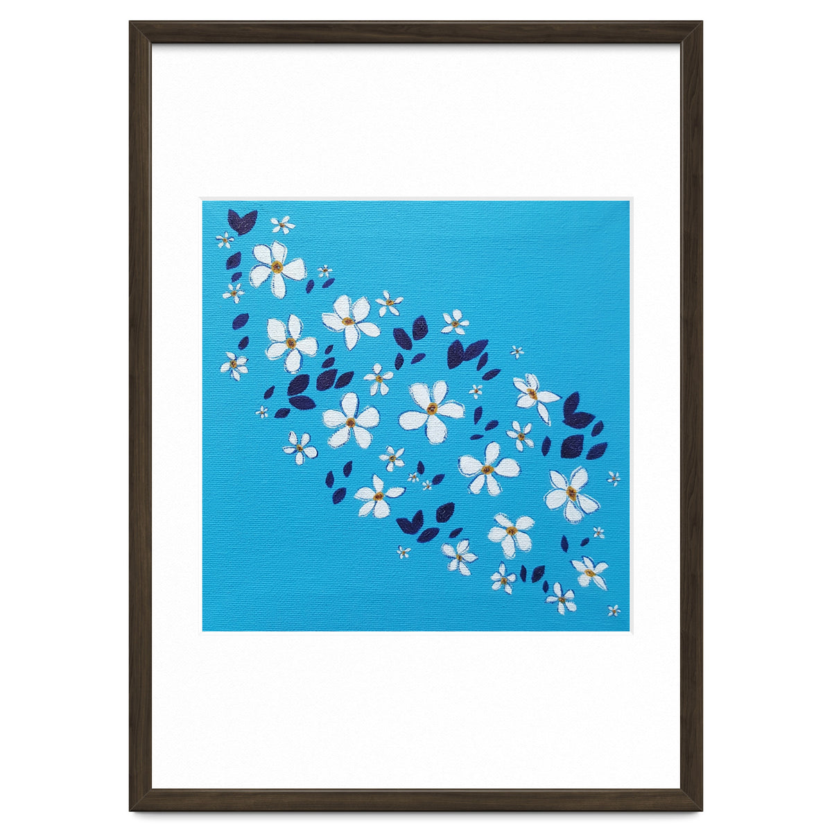 Flowers On Blue