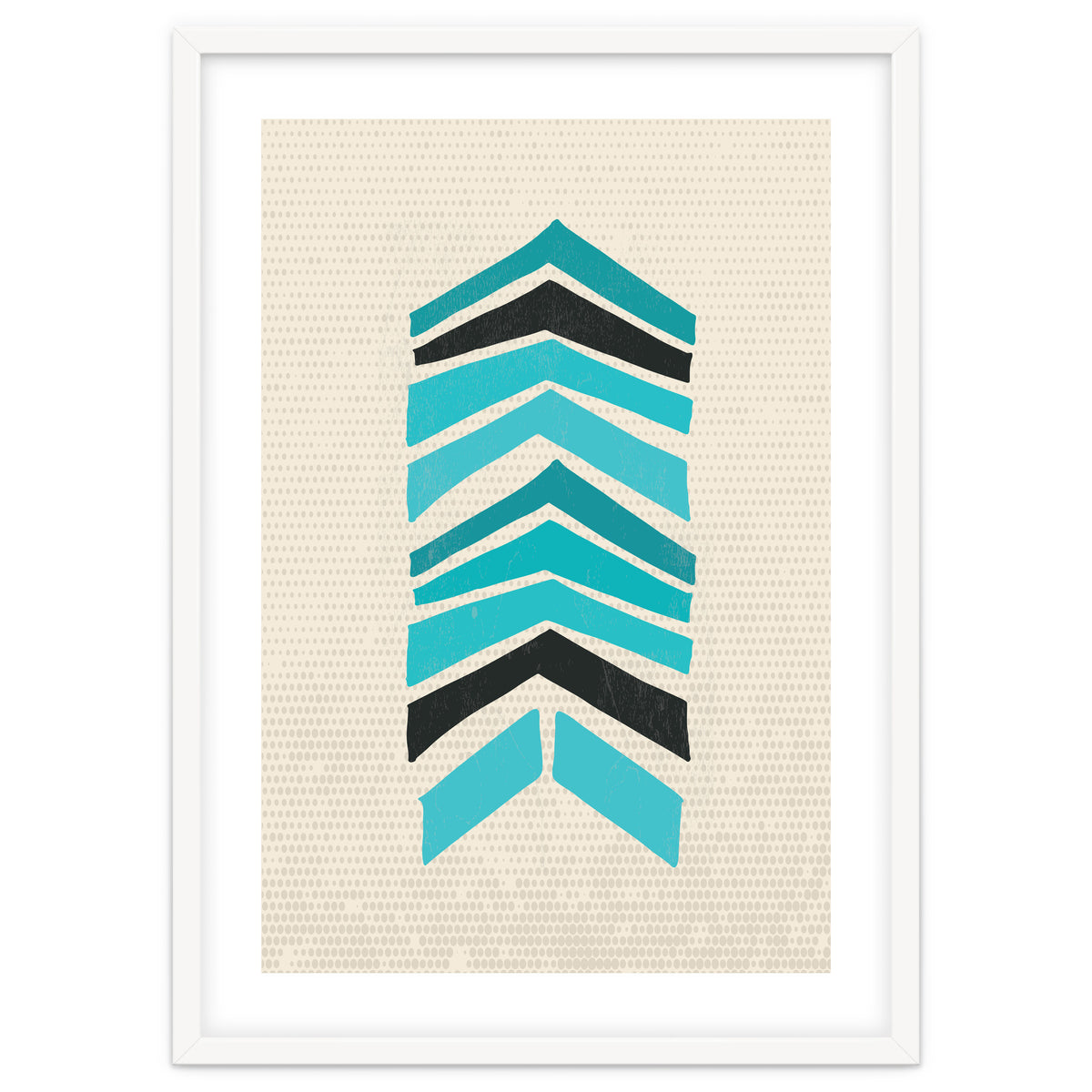Retro Chevron Print Blue Variation