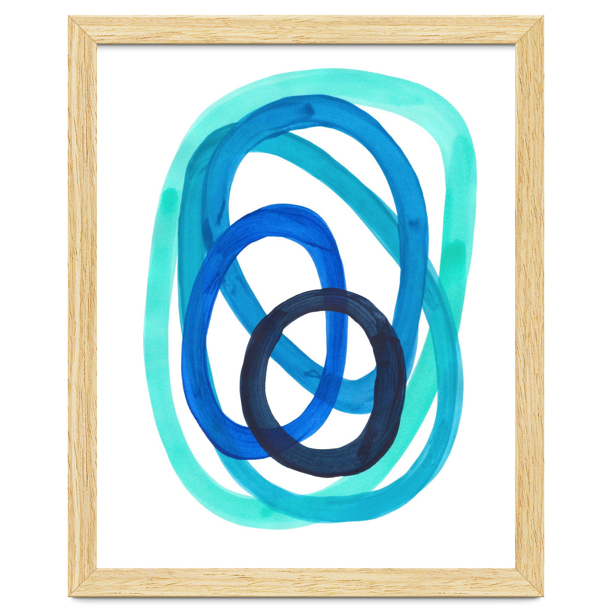 Marine Blues Blue Teal Turquoise Navy Blue Nesting Circles