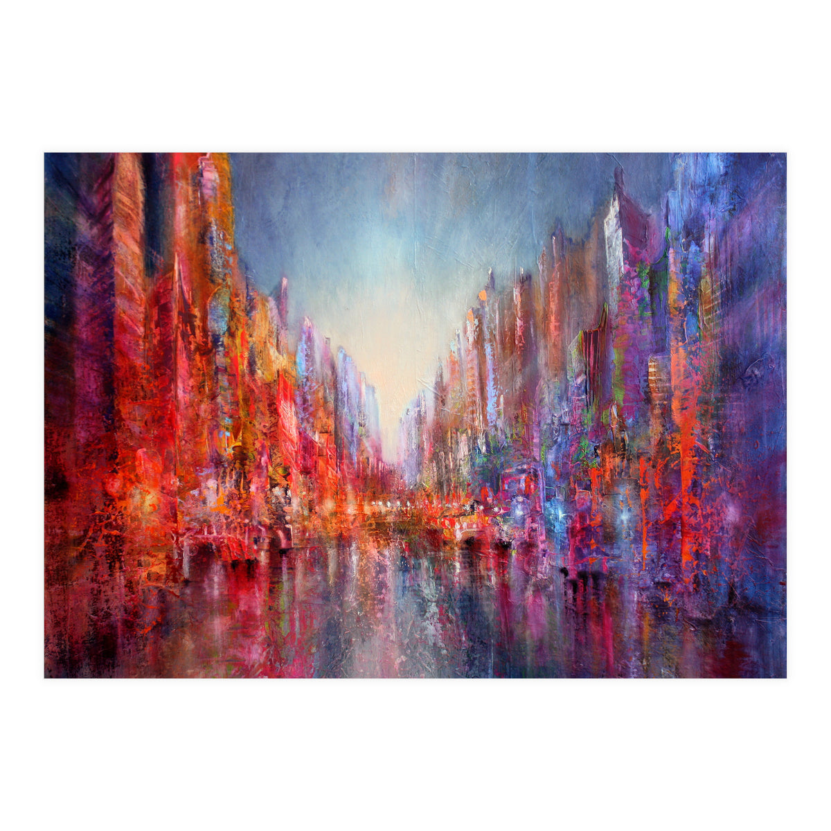 Stadt Am Fluss  - city on the riverside (Print Only)