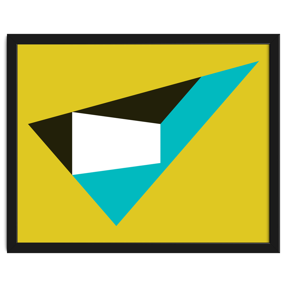 Geometric Shapes No. 39 - mustard & turquoise