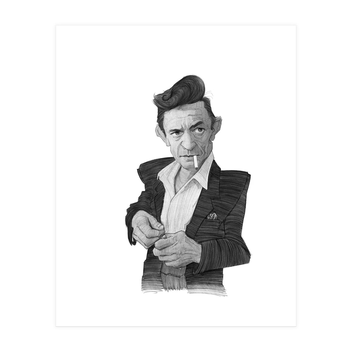 Johnny Cash Portrait (Print Only)