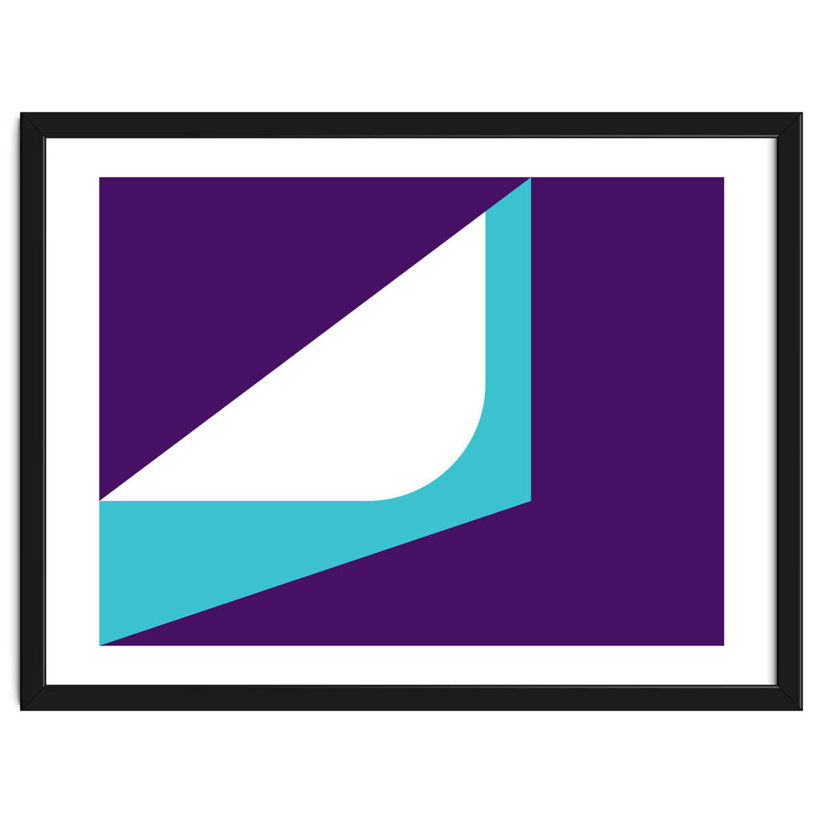 Geometric Shapes No. 22 - teal & purple