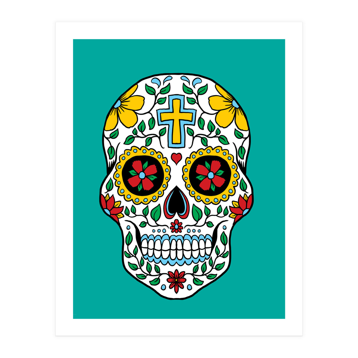 Colorful Skull III (Print Only)
