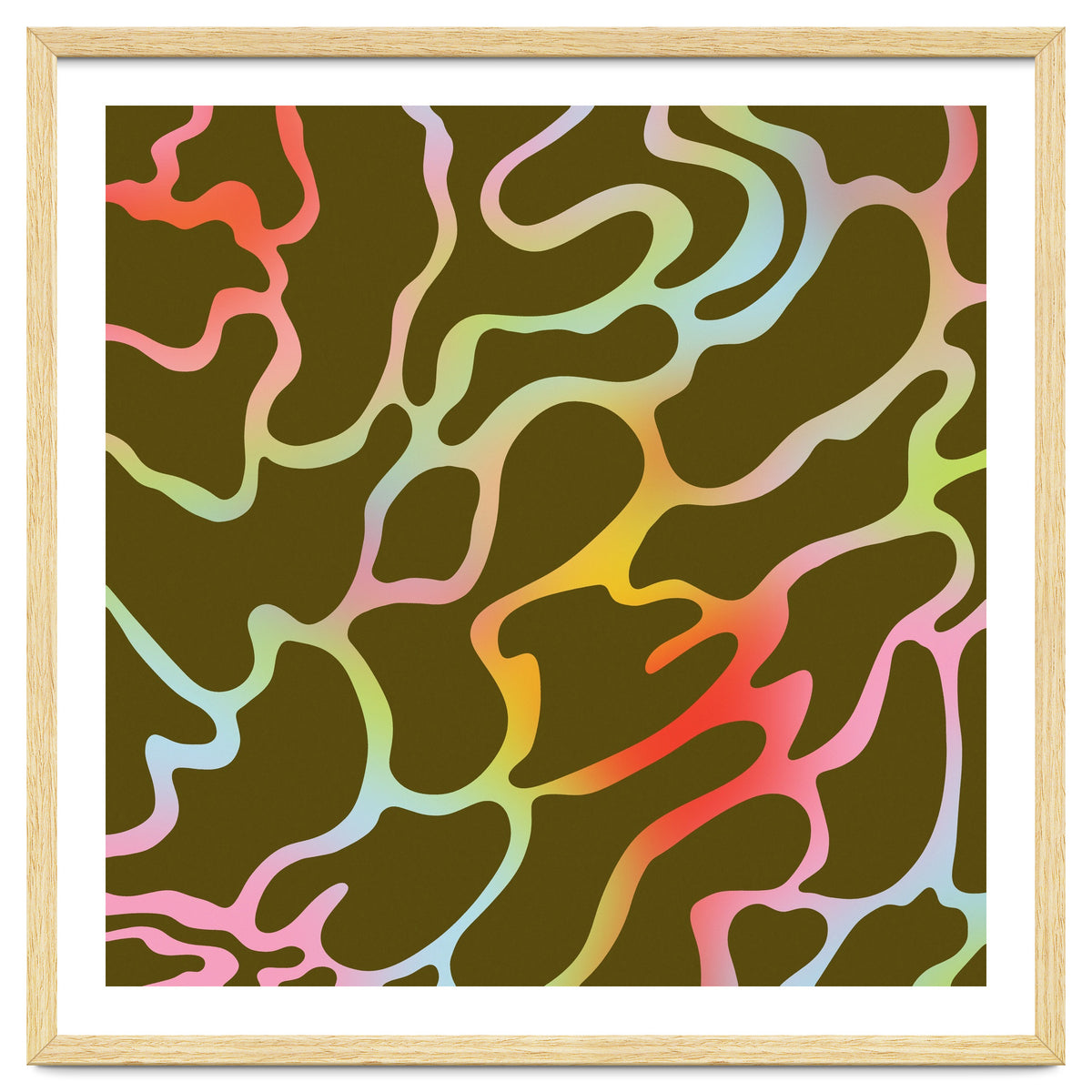 Colorful Wavy Lines Pattern \\ Multicolor Gradient