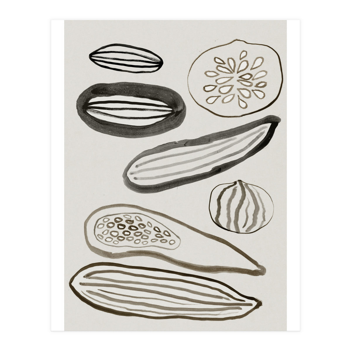 Ink Vegetables (Print Only)