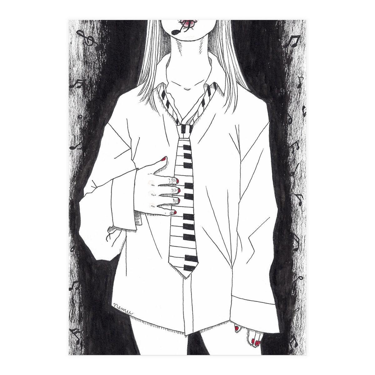 I Play Piano Tie (Print Only)