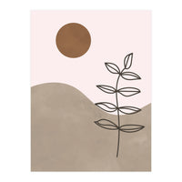 Sun Leaf Abstract Botanical Mid Century (Print Only)