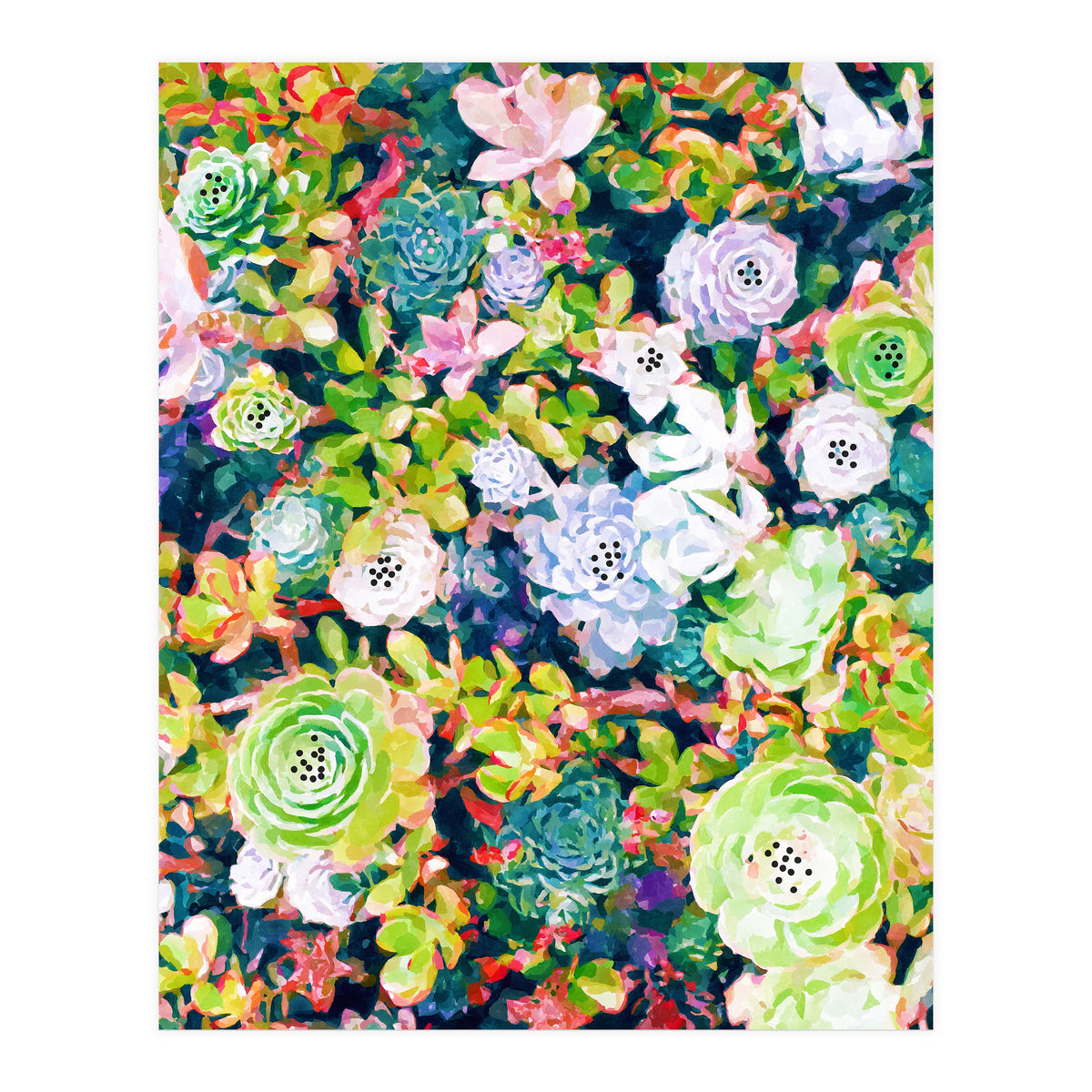 Watercolor Succulents (Print Only)