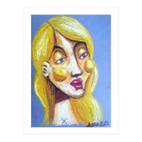 Blond Girl looking left (Print Only) thumbnail
