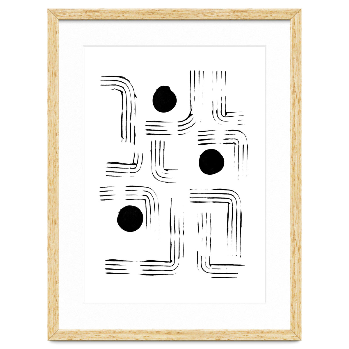Mid-Century Modern Monochrome Print #1