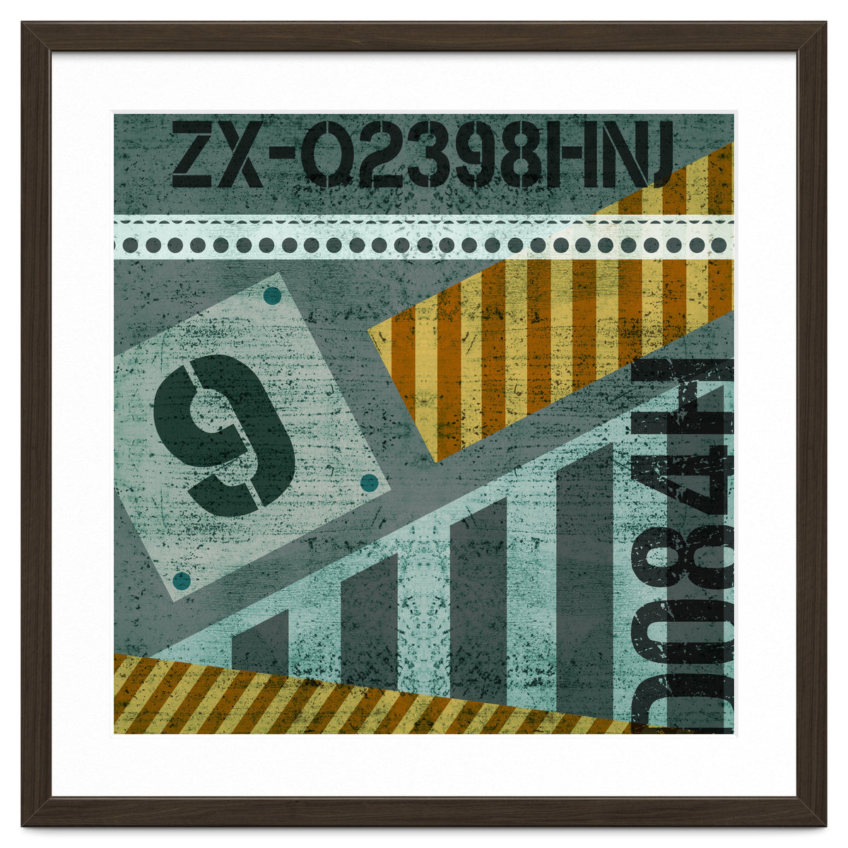 Abstract Industrial Slate And Stripes