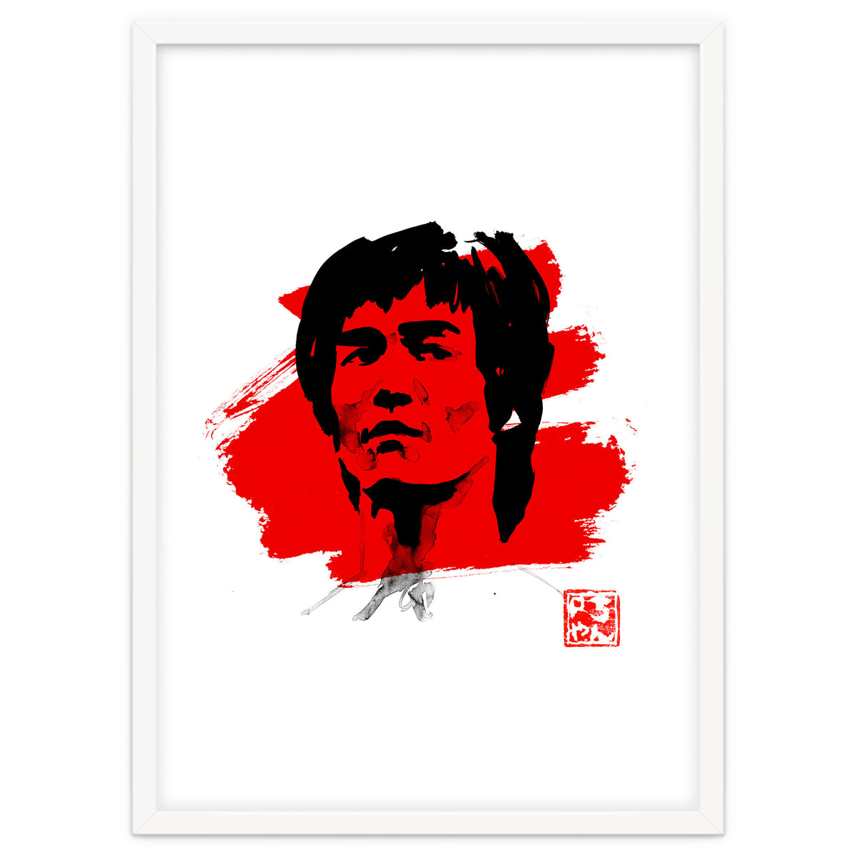 bruce lee in red