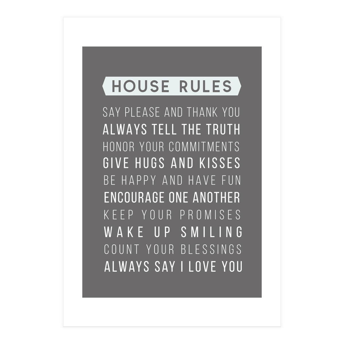House Rules (Print Only)