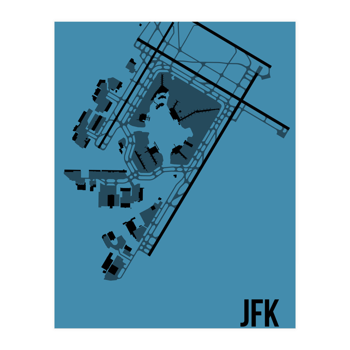 New York JFK Airport Layout (Print Only)