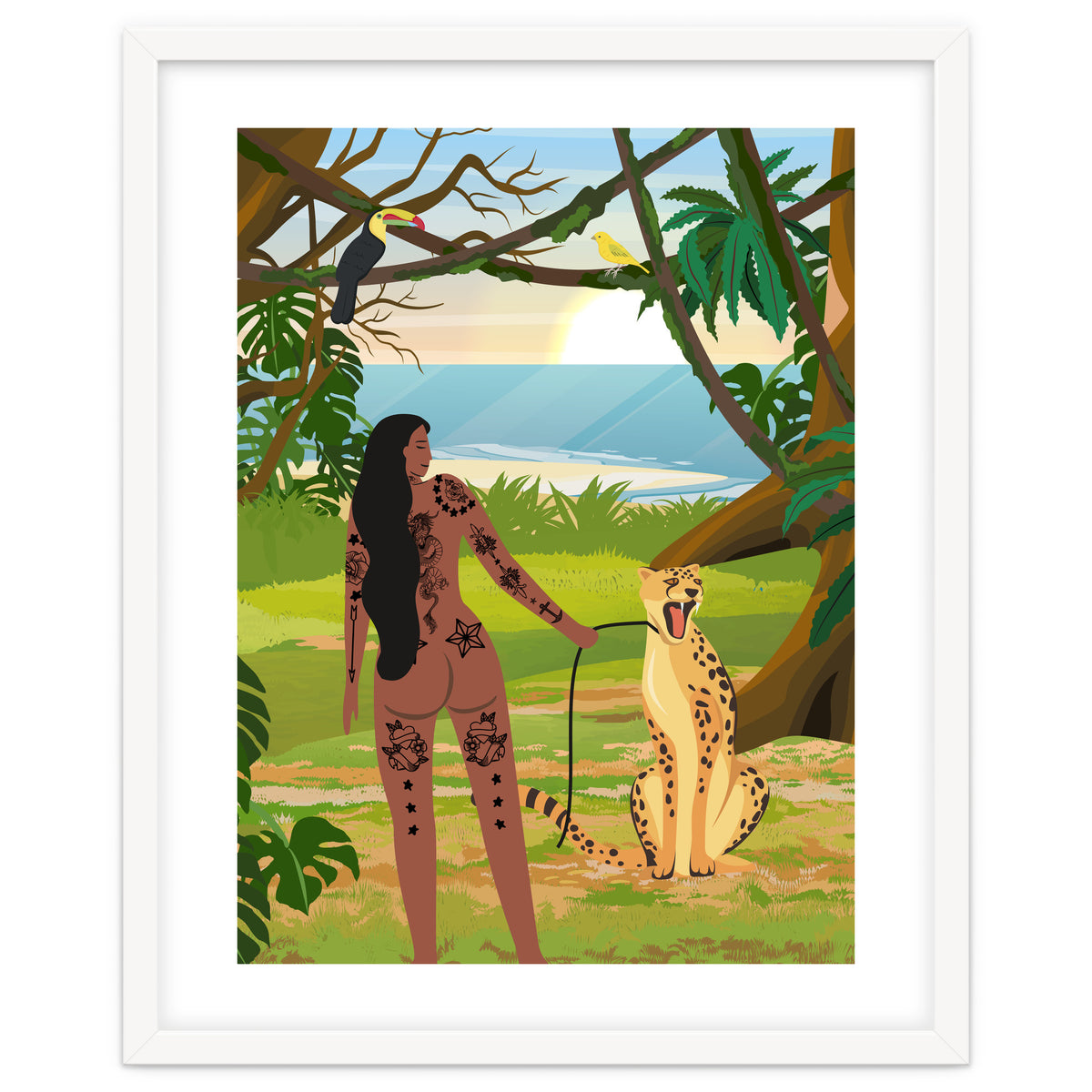 Boho Girl with Cheetah