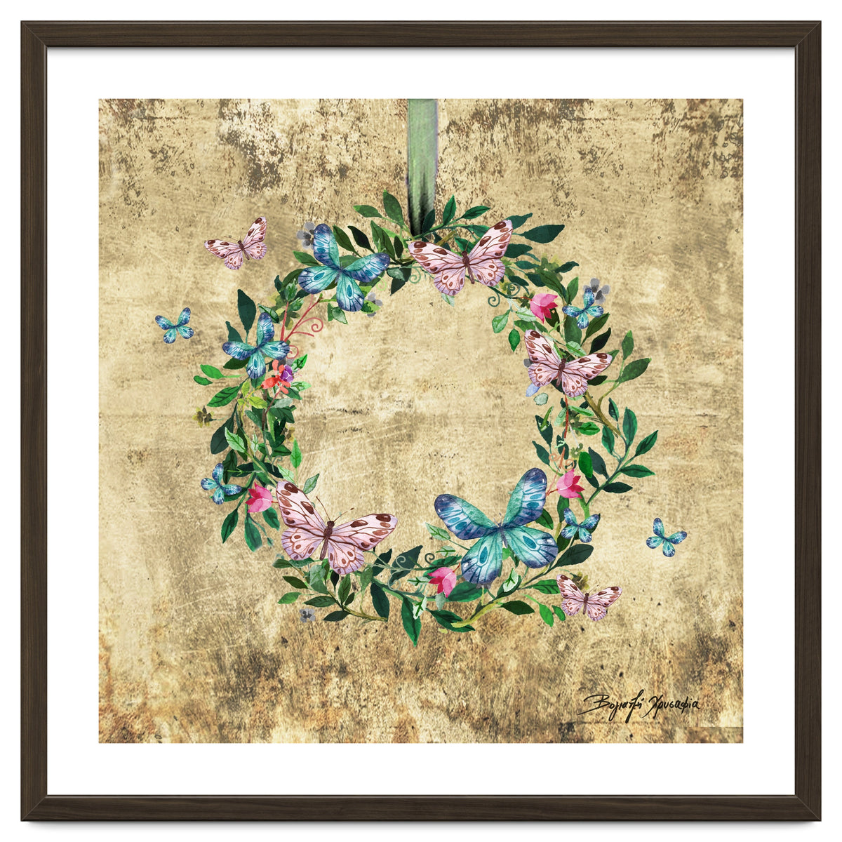 Wreath #Flowers & Butterflies#Royal collection