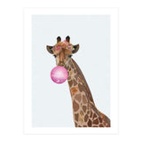 Bubble gum Giraffe Portrait (Print Only) thumbnail