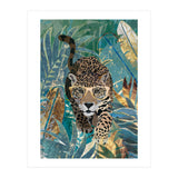 Jaguar in the gold and green tropical jungle (Print Only) thumbnail