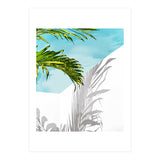 Palms In My Backyard, Tropical Greece Architecture Travel Painting, Summer Scenic Building  (Print Only) thumbnail