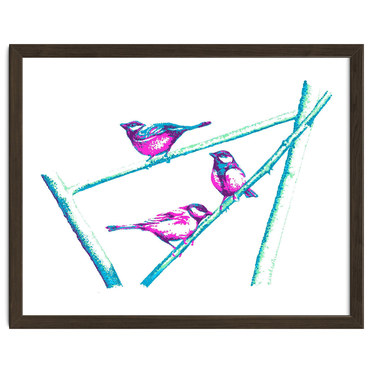 Garden Birds On A Branch