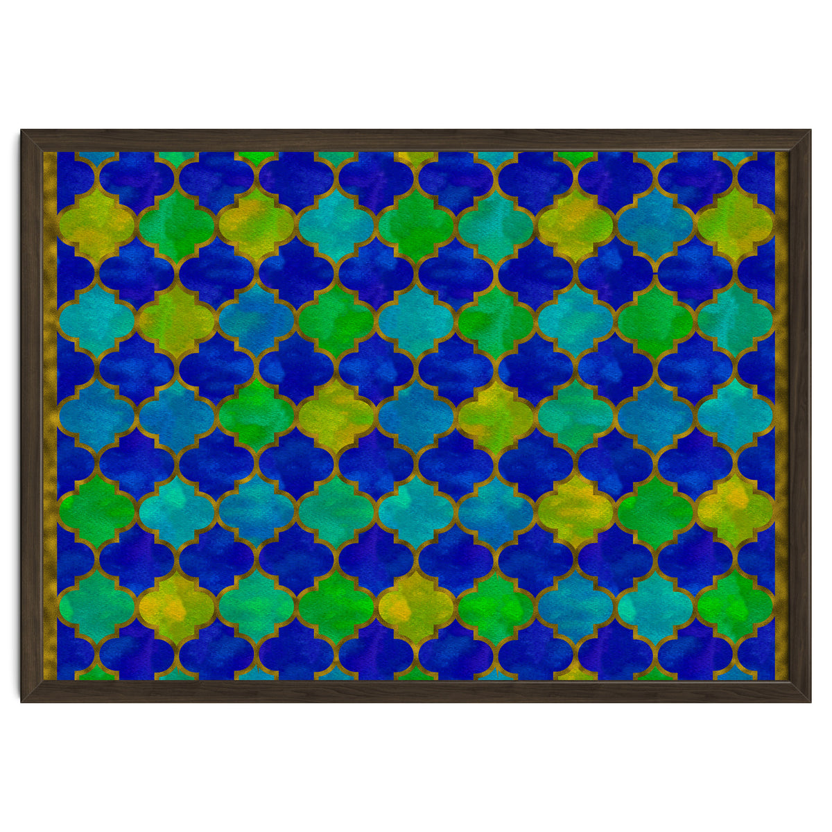 Ocean Breeze - Watercolor Moroccan Lattice
