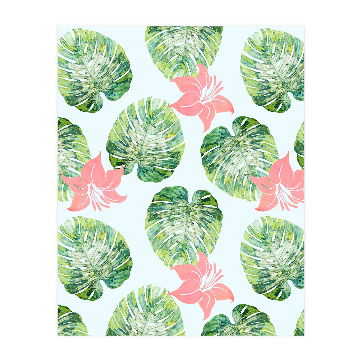 Monstera + Pink (Print Only)