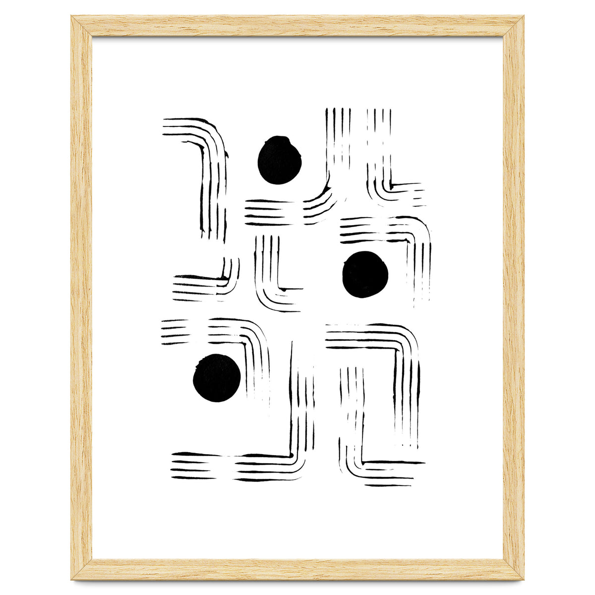 Mid-Century Modern Monochrome Print #1
