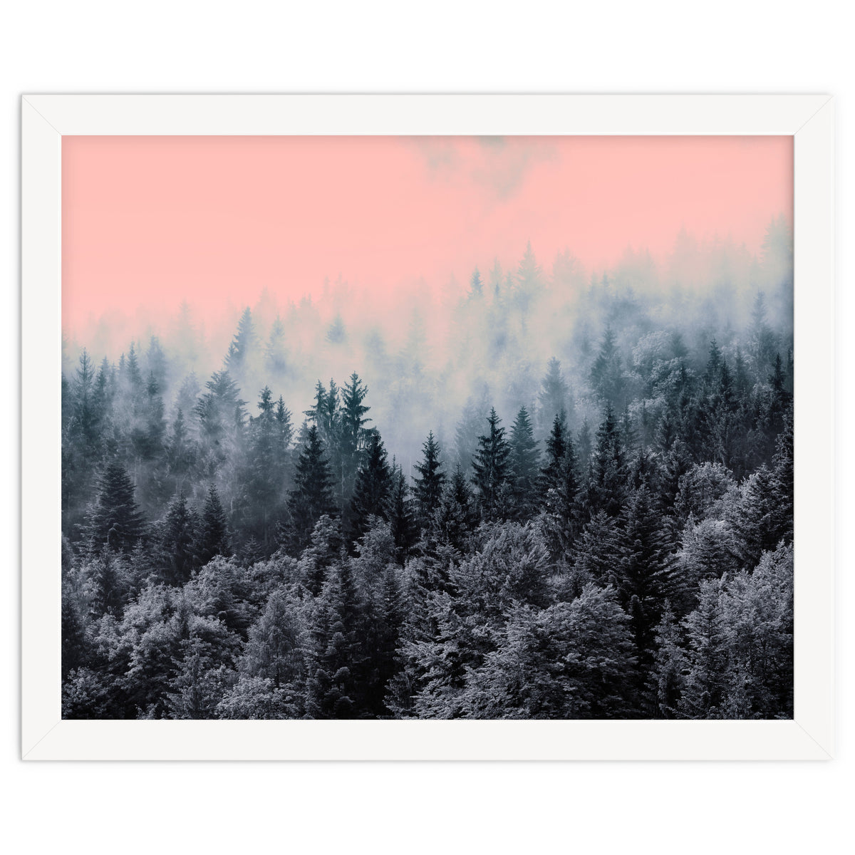 Forest in gray and pink